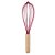 Fouet de Silicone com Cabo de Madeira 26 cm - Vermelho Escarlate - 1 unidade - Wellmix - Rizzo - Imagem 1