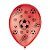 Balão de Festa Decorado Futebol - Vermelho e Preto 9" 23cm - 25 Unidades - Balões São Roque - Rizzo - Imagem 1