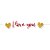 Faixa Decorativa - I Love You - 100x16,5cm - 1 Unidade - Cromus - Rizzo - Imagem 1