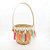 Cesta de Bamboo Cru com Franja Multicolorida - 1 unidade - Cromus - Rizzo - Imagem 1