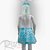 Kit Fantasia Carnaval - Princesa Gelo - Azul - Mod:609 - 01 unidade - Rizzo - Imagem 2