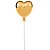 Topo De Bolo Coração Dourado - HA270 - 1 unidade - Silver Plastic - Rizzo Confeitaria - Imagem 1