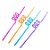 Canudo Espiiral Rigido Cores Diversas - HA003 - 4 unidades - Silver Plastic - Rizzo Confeitaria - Imagem 1