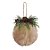 Bola de Natal em Pelúcia Bege com Arranjo de Folhas - ø 8 cm - 4 unidades - Cromus - Rizzo - Imagem 1