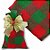 Saco Juta - 19Cmx45cm - Xadrez Vermelho/Verde - 1 unidade - Halley Fitas - Rizzo Confeitaria - Imagem 1