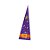 Caixa Cone para Doces e Lembrancinhas Halloween Roxa - "Magia e Gatinho" - 10 unidades - Ideia - Rizzo - Imagem 2