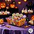 Cesta Montada para Lembrancinhas e Doces Halloween Laranja - "Noite Fantasma" - 22x17,5x8cm - 1 unidade - Ideia - Rizzo - Imagem 6
