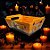 Cesta Montada para Lembrancinhas e Doces Halloween Laranja - "Noite Fantasma" - 22x17,5x8cm - 1 unidade - Ideia - Rizzo - Imagem 1
