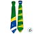 Gravata de Papel Brasil Copa do Mundo - 8 unidades - Festcolor - Imagem 2