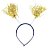 Tiara Rafia Pom Pom - Amarelo 11,5cm x 20cm - 1 unidade - Rizzo - Imagem 1
