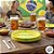 Prato Redondo Descartável - Festa Brasil - ø18 cm - 8 unidades - Cromus - Rizzo - Imagem 3
