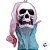 Enfeite de Halloween - Caveiras com Pano Rosa e Verde - 1 unidade - Rizzo - Imagem 3