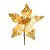 Galho Pick Poinsetia Ouro - Cabo Curto - 1 unidade - Cromus - Rizzo Confeitaria - Imagem 1