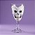 Taça Halloween - Branca com Transparente - Caveira - 250ml - 1 unidade - Rizzo - Imagem 1