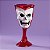 Taça Halloween - Metade Branca com Vermelho - Caveira - 250ml - 1 unidade - Rizzo - Imagem 1