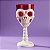 Taça Halloween - Branca com Vermelho - Caveira - 250ml - 1 unidade - Rizzo - Imagem 1