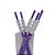 Canudo Decorativo Fantasminha com Braços Roxo - 5 unidades - Rizzo - Imagem 1