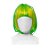 Fantasia Peruca Chanel Verde/Amarelo - Copa do Mundo - 1 unidade - Cromus - Imagem 1