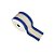 Fita Decorativa 6,3cm x 9,14m - Faixa Azul com Bege - 1 unidade - Rizzo - Imagem 1