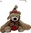 Urso Decorativo de Natal Pardo Sentado - 30 Centímetros - 1 unidade - Rizzo Confeitaria - Imagem 1