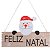 Enfeite p/ Pendurar - Placa Feliz Natal - 14,5x22cm - 1 unidade - Cromus - Rizzo - Imagem 2