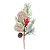 Pick Decorativo de Natal - Galho Frutas e Candies Vermelho - 33cm  - 1 unidade - Cromus - Rizzo - Imagem 1