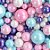 Confeito Sugar Beads Perolizado Sortidos Rosa Roxo Azul e Branco - 1 unidade - Cromus Linha Profissional Allonsy - Rizzo - Imagem 1