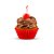 Forminha para Cupcake - Vermelho - 45 unidades - Plac - Rizzo - Imagem 1