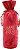 Saco Decorativo para Garrafas - Boas Festas Vermelho - Cromus Natal - 1 unidade - Rizzo - Imagem 1