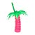 Copo com Tampa e Canudo - Coqueiro Kids Pink 350ml - 1 unidade - Rizzo - Imagem 1
