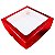 Caixa com Visor S21 (15cmx15cmx4cm) - Vermelho - 10 unidades - Assk - Rizzo - Imagem 1