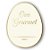 Adesivo "Ovo Gourmet Branco" - Ref.2144 - Hot Stamping - Dourado - 40 unidades - Stickr - Rizzo - Imagem 1