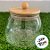 Pote de Vidro Bojudo Hermético com Tampa de Bambu - 11x8cm - 550ml - 1 unidade - Rizzo - Imagem 3