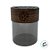 Pote de Vidro com Detalhe em Madeira - 6,5x8,5cm - 220ml - 1 unidade - Rizzo - Imagem 2