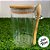 Pote de Vidro Hermético com Tampa e Colher de Bambu - 8x12cm - 450ml - 1 unidade - Rizzo - Imagem 3