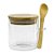 Pote de Vidro Hermético com Tampa e Colher de Bambu - 8x8cm - 290ml - 1 unidade - Rizzo - Imagem 1