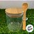 Pote de Vidro Hermético com Tampa e Colher de Bambu - 8x8cm - 290ml - 1 unidade - Rizzo - Imagem 3