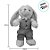 Coelho de Pelúcia Elegante - 33cm - 1 unidade - Rizzo - Imagem 2