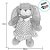 Coelha de Pelúcia de Vestido Pontilhado - 36cm - 1 unidade - Rizzo - Imagem 2