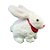 Coelho de Pelúcia Branco com Som em Movimento - 24cm - 1 unidade - Rizzo - Imagem 1