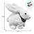 Coelho de Pelúcia Branco com Som em Movimento - 24cm - 1 unidade - Rizzo - Imagem 2