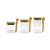 Kit 3 Potes de Vidro com Tampa e Colher Bambu - Rizzo - Imagem 1