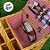 Kit Cesta de Pic Nic 2 serviços - 13 peças e Porta Garrafas embutidos - 25x48x34cm - 1 unidade - Rizzo - Imagem 4