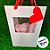 Sacola de Papel com visor duplo de PVC - Branca com Alça Vermelha e Tag de Coração - 26x15,5x15,5cm - 1 unidade - Rizzo - Imagem 5