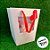 Sacola de Papel com visor duplo de PVC - Branca com Alça Vermelha e Tag de Coração - 22x13x13cm - 1 unidade - Rizzo - Imagem 6