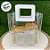 Sacola Transparente PVC com Alça Quadrada de Couro Branco - 20x18x10cm - 1 unidade - Rizzo - Imagem 6