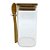 Pote de Vidro Hermético com Tampa e Colher de Bambu - 12x6cm - 300ml - 1 unidade - Rizzo - Imagem 1