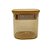 Pote de Vidro Âmbar Hermético com Tampa de Bambu - 6x6cm - 125ml - 1 unidade - Rizzo - Imagem 1