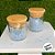 Pote de Vidro Âmbar Hermético com Tampa de Bambu - 6x6cm - 100ml - 1 unidade - Rizzo - Imagem 3