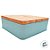 Lata de Metal Quadrada Texturizada - Azul - 17x6cm - 1 unidade - Rizzo - Imagem 2